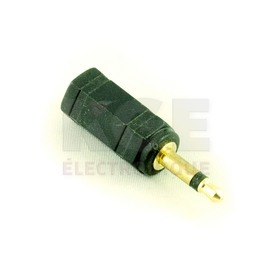Female 3.5mm Stereo Jack to Male 3.5mm Mono Plug Adapter