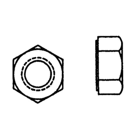 Nylon Hex Nut  100 X  6-32 x 1/4