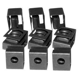 10-Pack 10-32 Black Round Hole Clip Nuts