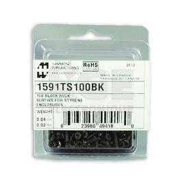 100-Pack Black Screws for Styrene Enclosures 1591TS100BK